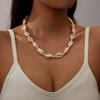 Bohemian Shells Turquoise Collares Necklace Summer Natural Starfish Hand-woven Beach Vacation Adjustable Necklaces Choker