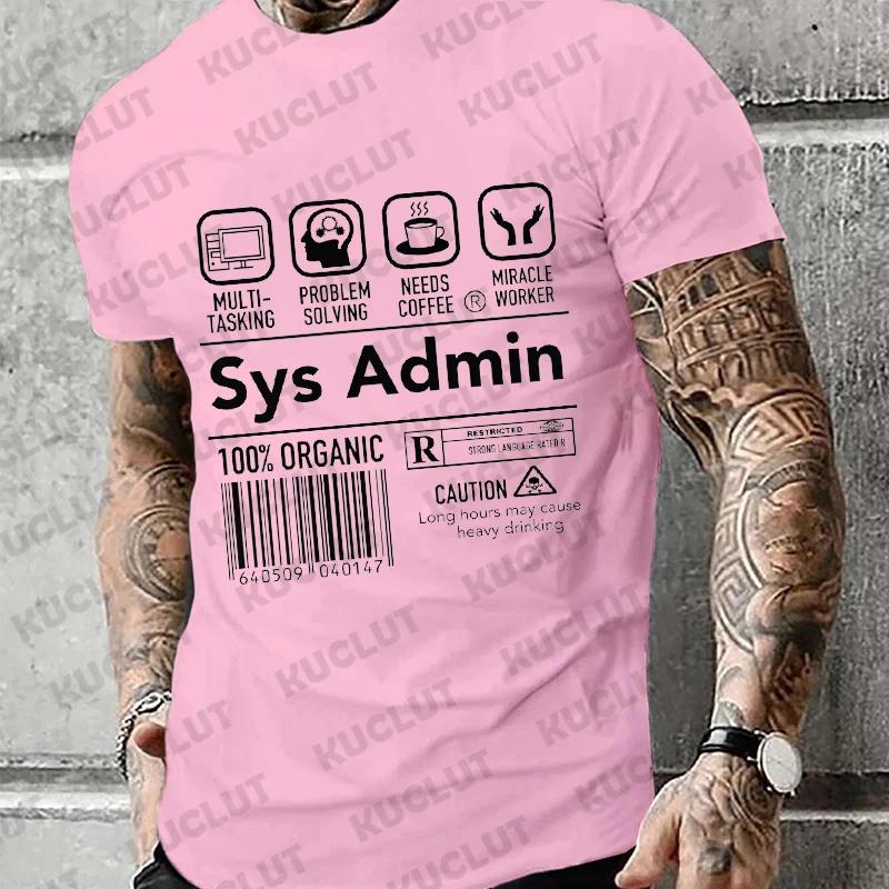 Men Tshirt Computer System Administrator Core CPU Pc Coder Geek Computer Science Clothing Unisex T Shirt Women T-Shirt Tees Tops