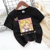 SailorsMoon Anime Girl's T-shirt Cotton Clothes Cute Cartoon Printed Toddler Sweatshirt Casual Short Sleeve Kids Game Trend Tops