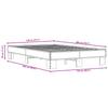 Bed Frame Black 120 x 200 cm Particleboard and Metal