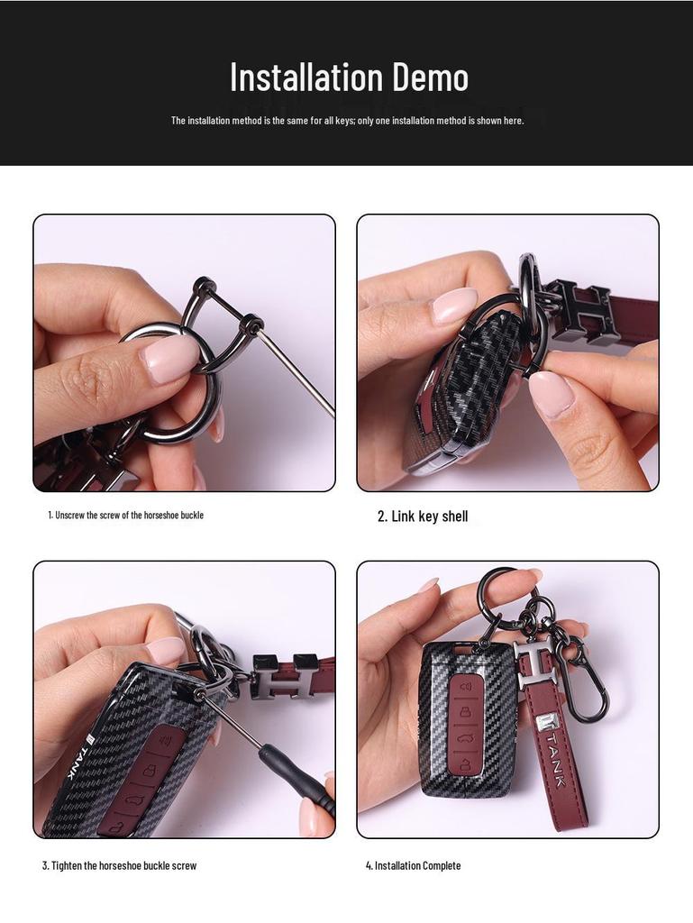 Landian Blue Electric E5 PLUS Key Case for DE-i Honor Version with Car Buckle Shell Modification