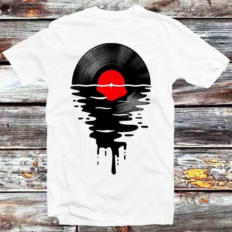 

Плавление Винил Музыка LP Закат Море Океан Футболка B1178 L