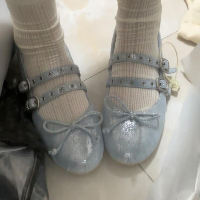 Elegant Retro Height-increasing Shallow Ballet Single Shoes