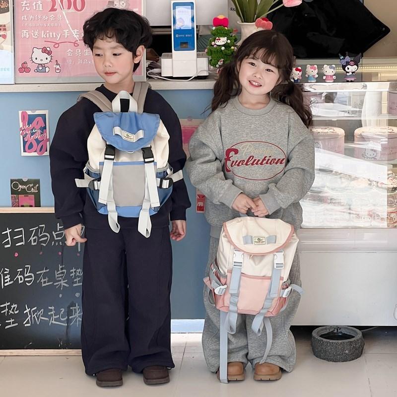 Kids Minimalist School Bag Made Of Durable Oxford Cloth For Elementary Use