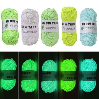 Glowing Yarn DIY Knitting Hand Knitted In the Dark Yarn Crocheting Yarn