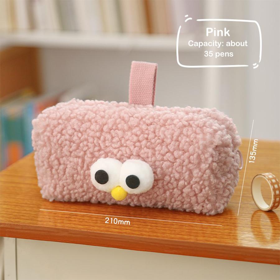 

Мягкий пенал с милыми мультяшными медвежатами, сумка для хранения, косметичка, корейские канцелярские принадлежности INS розовый