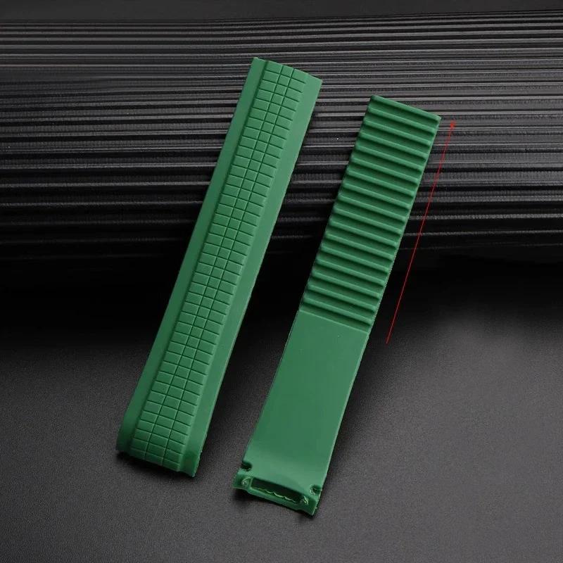 Premium-Grade Soft Rubber Watch Band Aquanaut Fits For Patek Philippe Silicone 5164A 5167A 5168A 21mm Folding Buckle Watch Strap