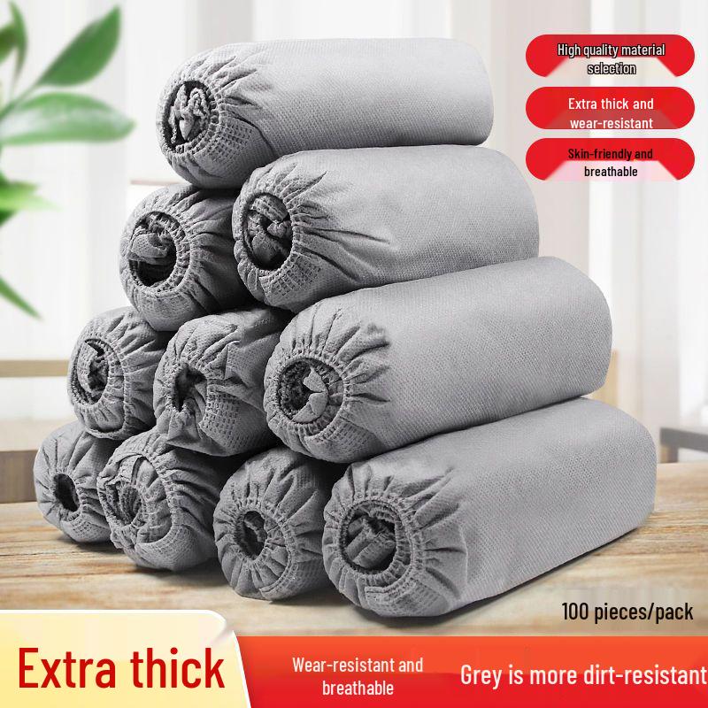 Disposable Non-Woven Shoe Covers - Wear-Resistant, Non-Slip, Dustproof, Breathable, Indoor Footwear for Students and Adults, Thickened, Free Shipping