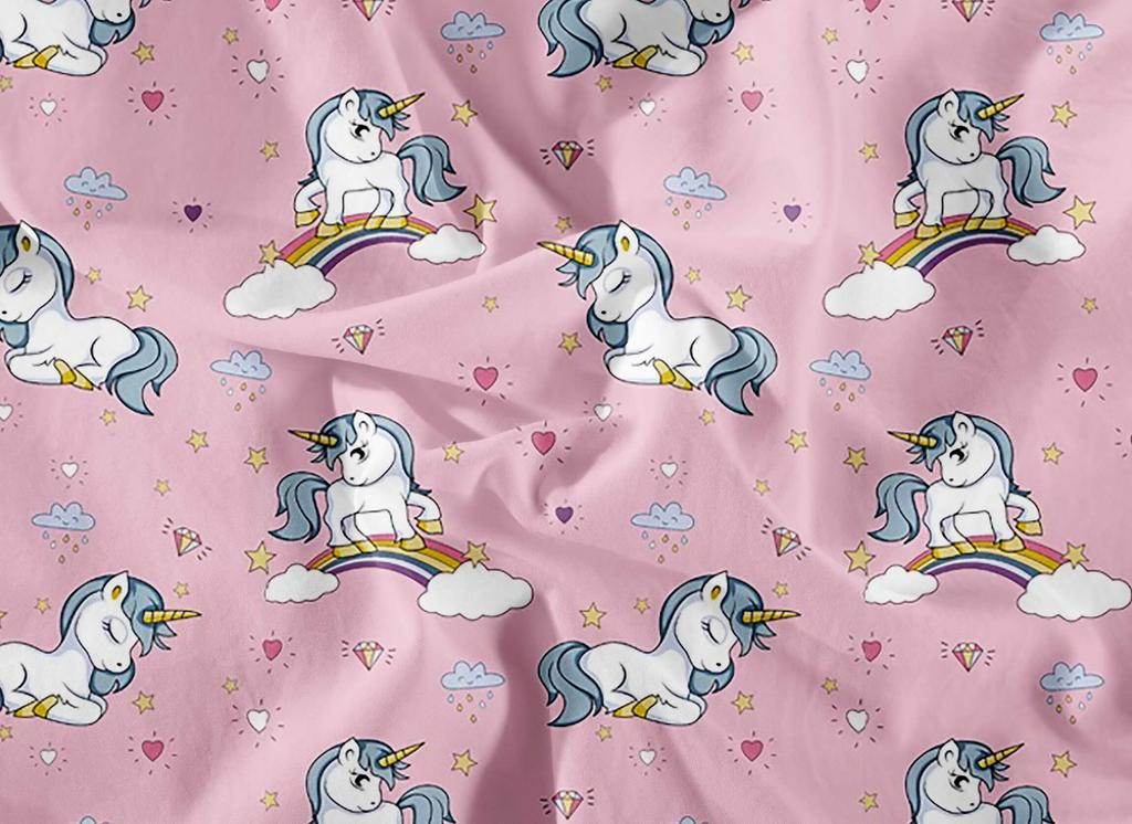 3D Cotton Bedding 140X200 Little Unicorn