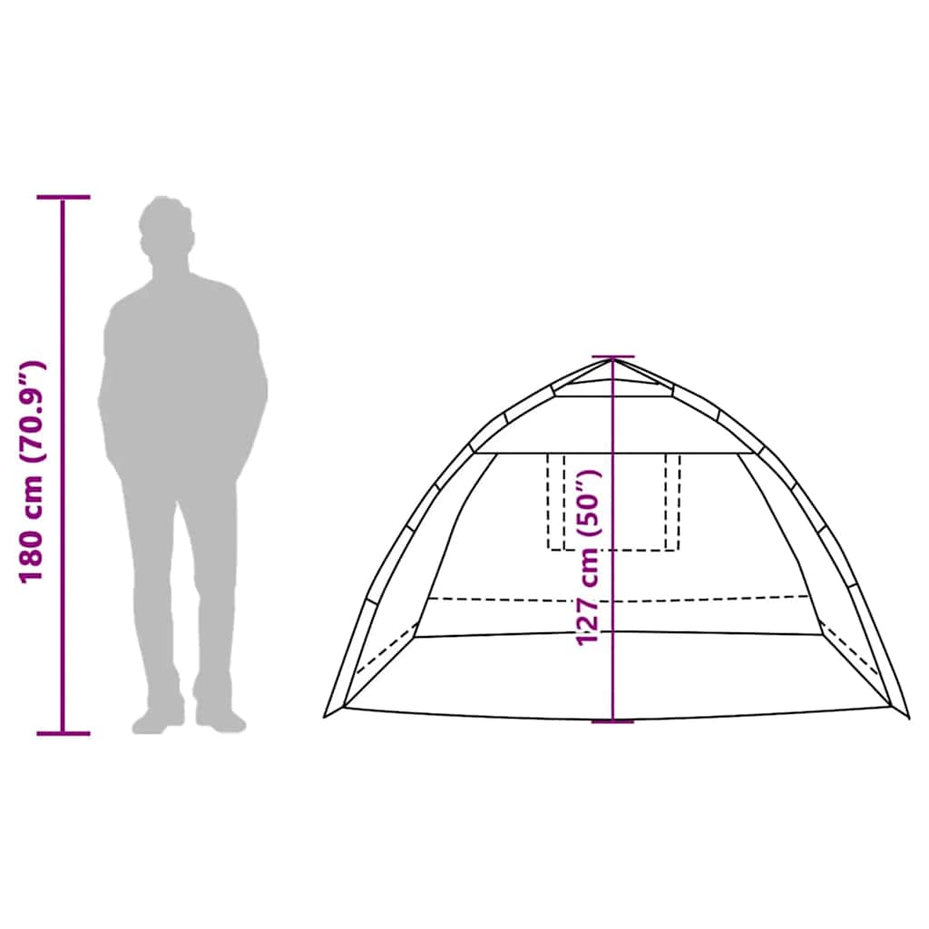Beach Tent for 2 Persons Sea Green Quick Release Waterproof