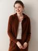 Women's Casual Hooded Cashmere Cardigan with Zipper & Pockets