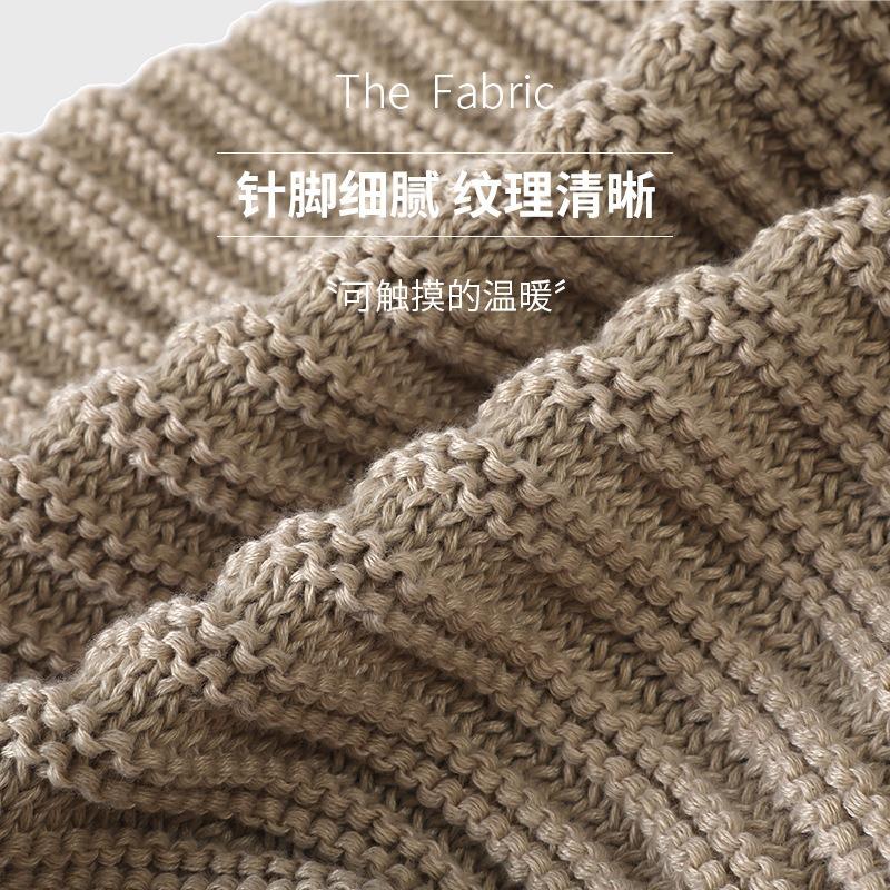 Hat women's spring and autumn new solid color striped knitted hat fashionable big head circumference pullover wool bag head confinement stack hat