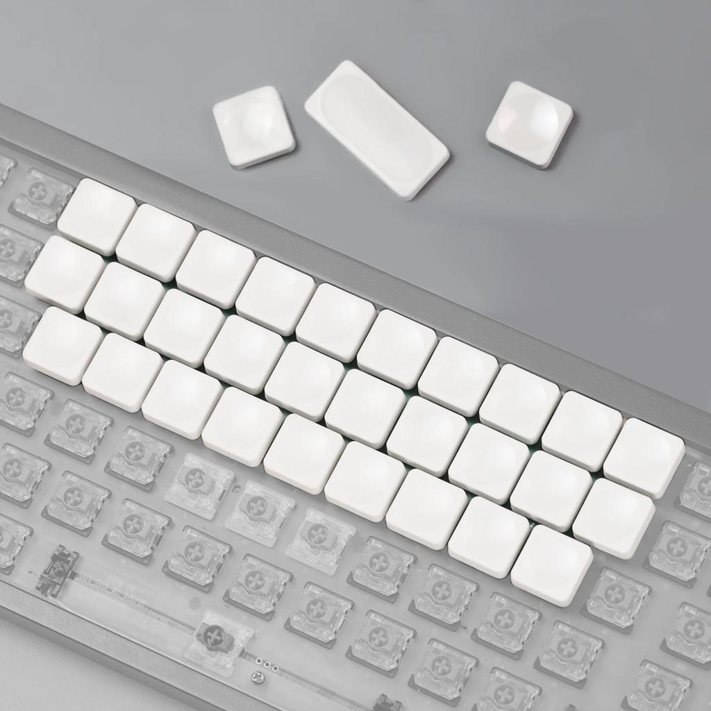 Chosfox LCK 5/10/30/50PCS Low Profile Keycaps PBT For MX Low Switch Ultra Thin Mechanical Keyboard White Grey Transparent Keycap