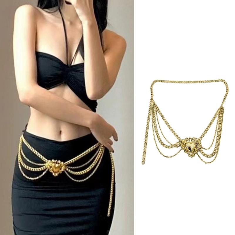 Lady Belly Chain Decorative Waist Chain Aesthetic Body Chain Women Accessories