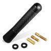 3inch Car Antenna Carbon Fiber Radio FM AM Antena Black Kit Universal W/ Screw A