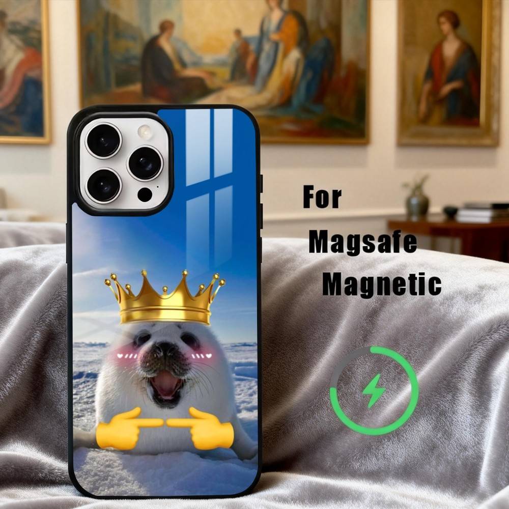 S-Seal F-Funny C-Cute Phone Case For iPhone 17,16,15,14,13,12,Plus,Pro,Max for Magsafe Magnetic Wireless Charging