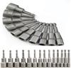 Set of 14 Socket Bits for Impact Socket Hex Socket Bits Drivers, Adapter, 6-19mm, 6.35mm Adapter, Shank,