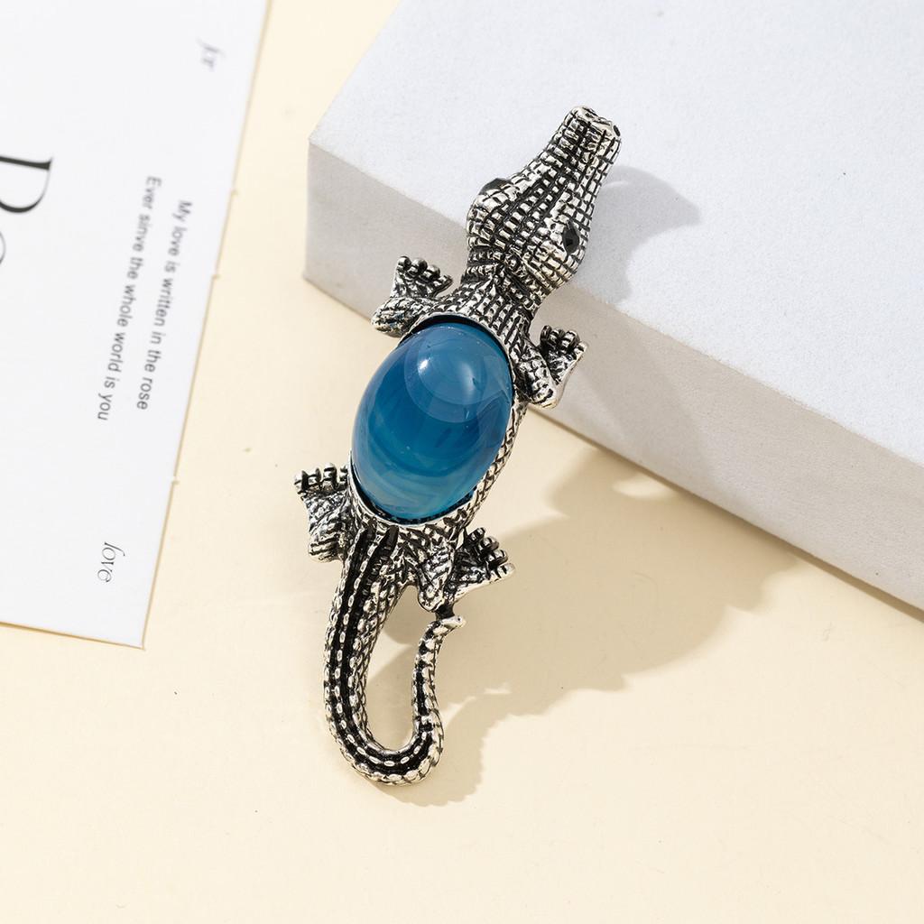 Creative Cartoon Crocodile Brooch With Alloy Inlay For Jewelry Making And Accessories