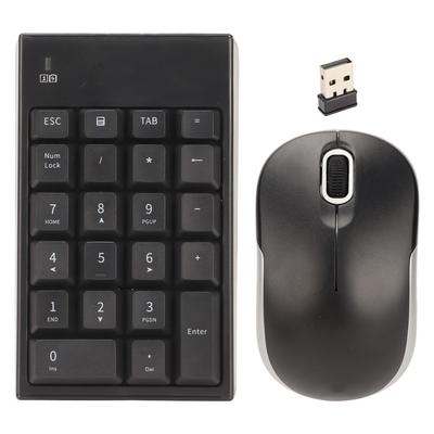 Ziffernblock Maus Combo 2,4 GHz Drahtlos 22 Tasten 1200 DPI USB Maus Nummernblock für Banken Schulen