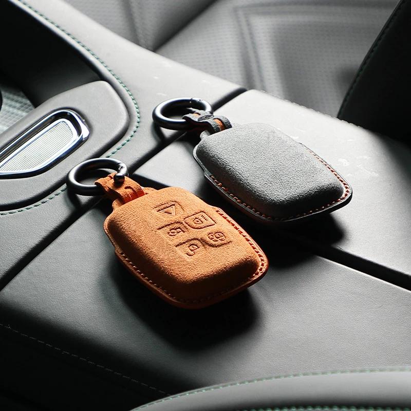 Interior Mouldings For Jaguar XE XF E Pace F Pace A9 A8 A9 X8 XJ XFL XJL Car Key Case Keychain Suede Cover Shell Protector Inter