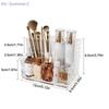 Clear PET Makeup Brush Holder Desk Cosmetic Stationery Organizer Lipstick Storage Box Nail Polish Display Stand Rack Case