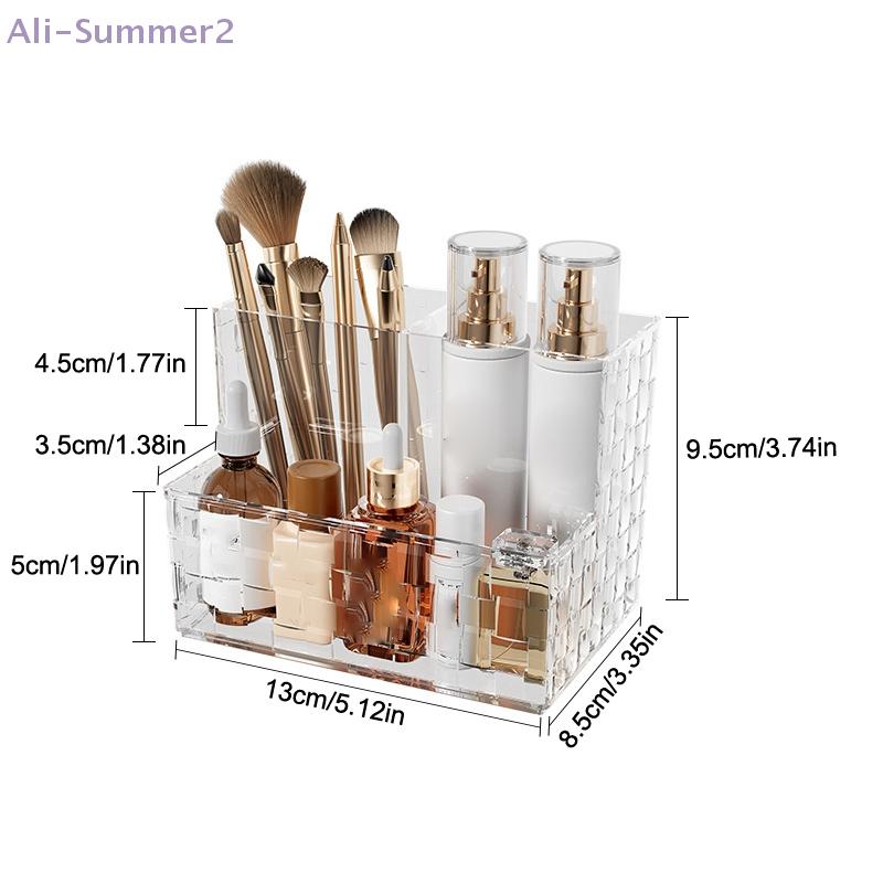 Clear PET Makeup Brush Holder Desk Cosmetic Stationery Organizer Lipstick Storage Box Nail Polish Display Stand Rack Case