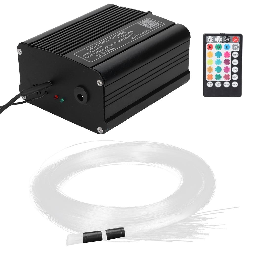 16W Glasfaserlicht RGBW LED Deckenleuchten-Set APP-Steuerung mit 2m Glasfaserkabel