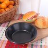 2Pcs Round Pie Baking Pan Carbon Steel Bread Pan Household Tart Mold  Hamburger