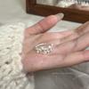 Sterling Silver Niche Design Open Ring: Korean Style, Stackable, Colorfast, Light Luxury