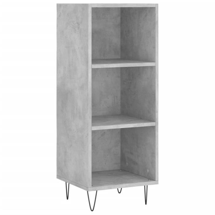 VidaXL Buffet gris béton 34,5x32,5x90 cm bois d'ingénierie 828728