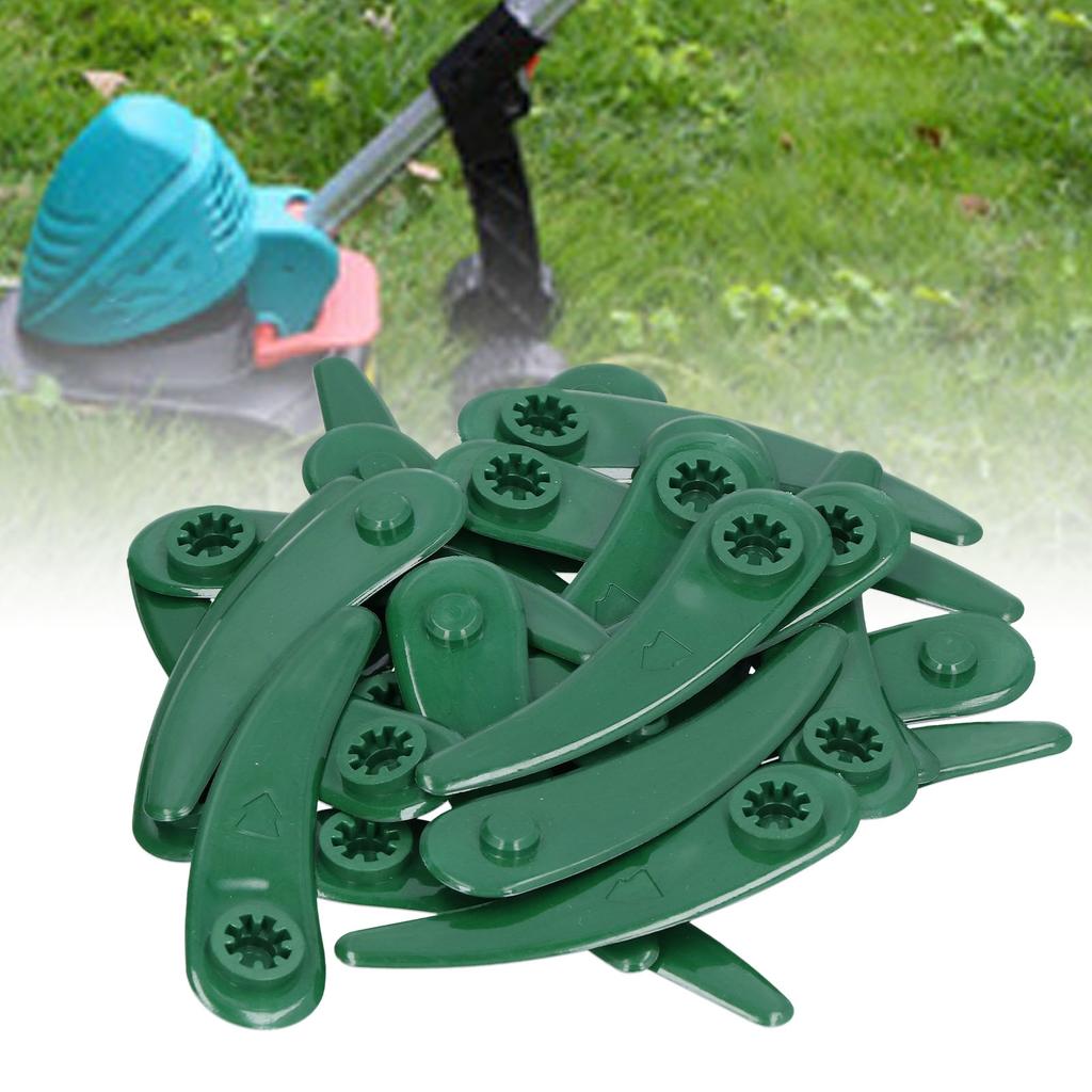 25pcs Replacement Grass Trimmer Blades Cutting Blades Fit for Bosch Lawn Mower (Green Black)