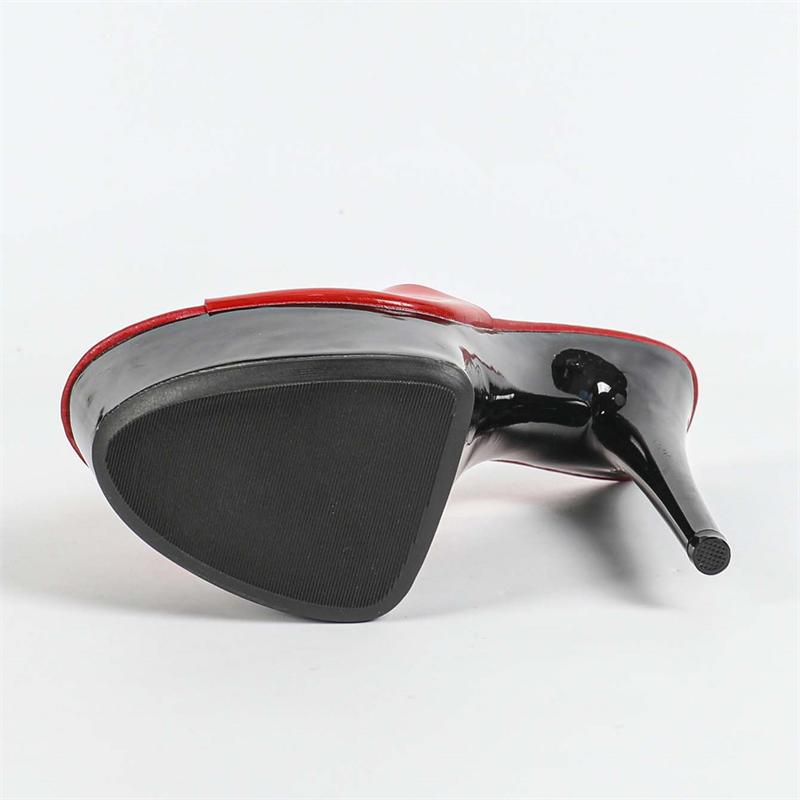 Fashion Eilyken Summer Platform Slippers Women PVC Transparent Super Thin High Heels Shoes Sexy Wedding Banquet Party Zapatos De Mujer