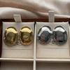 Irregular Oval Earrings Stud Earrings Dynamic Artistic Sense Light Luxury Cold Fashion Three-Dimensional Niche Personality High-End Earrings