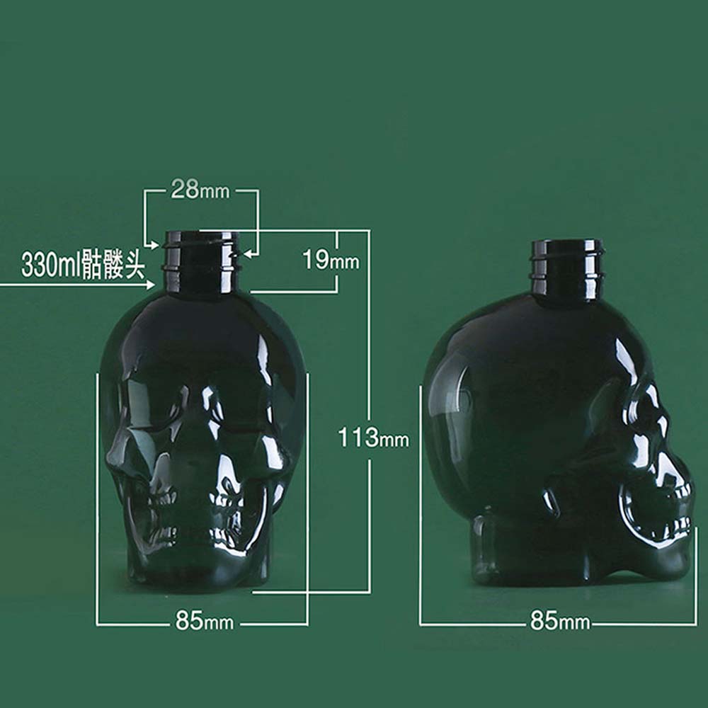 350ml Skull Hand Soap Push Bottle Creative Skull Soap Dispenser Refillable Shampoo Lotion Container Bathroom Kitchen Decoration
