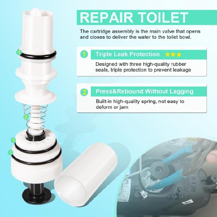Pressure Assist Tank Flushmate Cartridge C-100500-K Plastic Flush Valves Cartridge Replacement For Toilet Maintenance