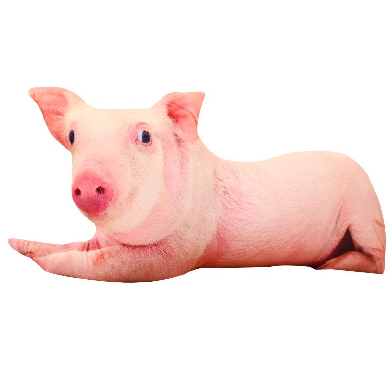 Realistic Pig Hug Pillow Plush Toy - Creative Sand Sculpture Sow Doll Gift for Friends