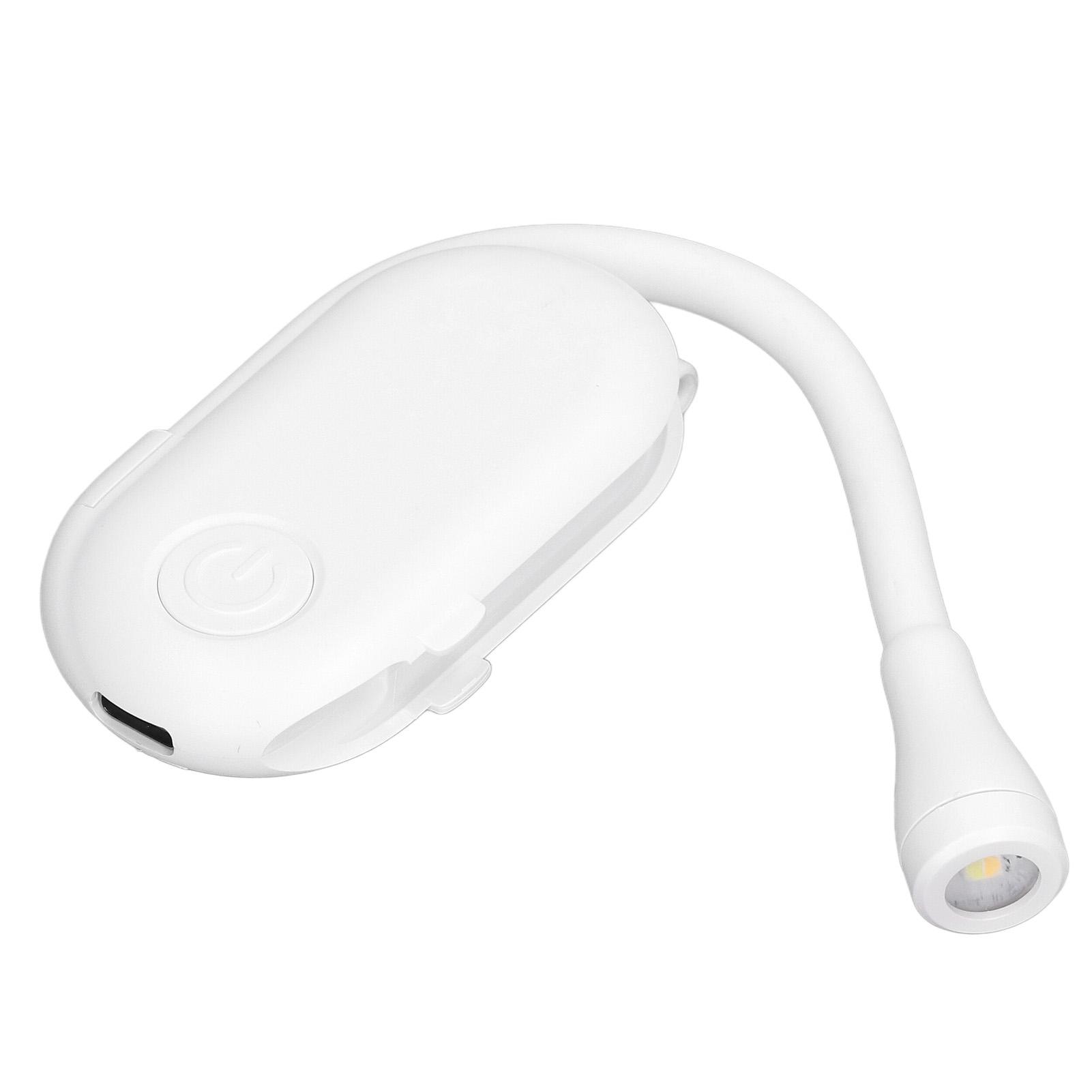 

Book Rding Light USB Rechargble 3 Colors Levels Brightness Flexible Clip On Book Light Book Night Light