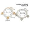 Trendy Charm Bright Surface Metal Heart-shaped Pendant Tassel Imitation Pearl Beaded Anklets for Women Jeans Ankle Chain Jewelry