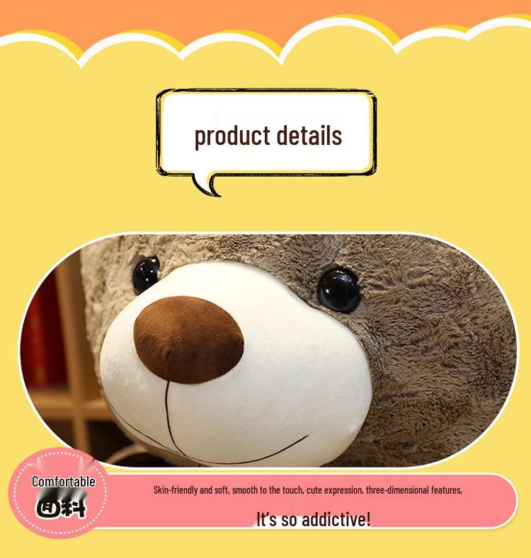 Large Rose Teddy Bear Hugging Doll Plush Toy - Big Panda Cushion