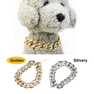 Pet Necklace Collar Anti-scratch Easy Match Plastic Exquisite Chain Adjustable Pet Necklace for Party