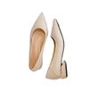 Pointed Single Shoes Women's 2025 Tooling Work Leather Shoes Thick Heel Not Tired Feet Women's Shoes Soft Sole Professional Work Shoes Women's Black