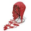 Ethnic style hand-woven hollow fringed hat Bohemian flower crochet knitted hat pullover head hat female