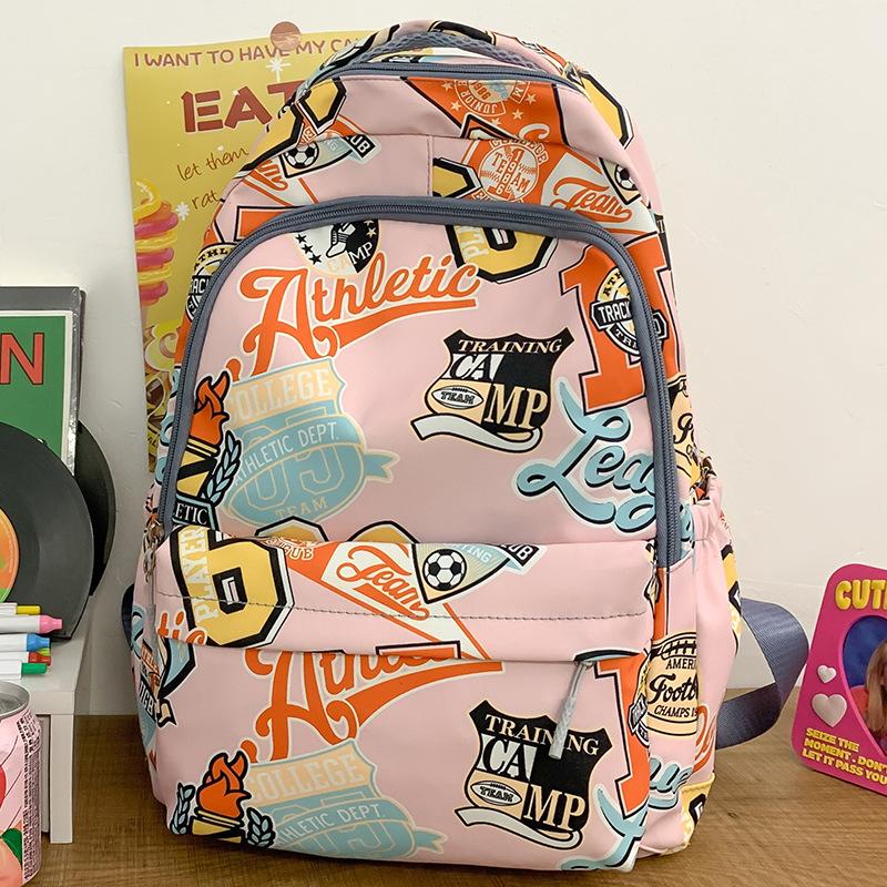 High School Students Backpack Elementary School Students Girls Junior High School Students Graffiti Children's Backpack