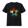 Colorful Hands Autistic Inspirational Autism Awareness T Shirt Vintage Washed Stylish Unisex Casual Comfortable Fashion Graphic