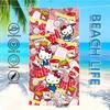 Cartoon Towel Textile Stitching Bathrobe Beach Quick-Drying Lightweight Portable Camping Swim K-KittyS SRO Pool Travel