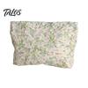 Daily Skincare Organizer Floral Cotton Makeup Bag, Large Capacity Travel Toiletry Bag with Multi Girlfriend Gift Compartments, Cute Cosmetic