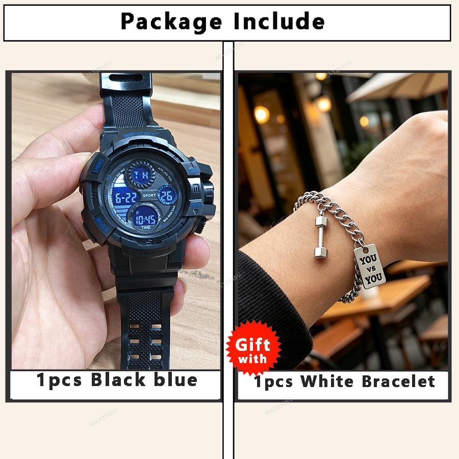 New Men LED Digital Watches Luminous Fashion Sport Waterproof Watches For Man Date Army Military Clock Relogio Masculino