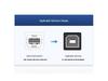 Type-C To Square USB Adapter for Electric Piano Printer Interface & MIDI Connection