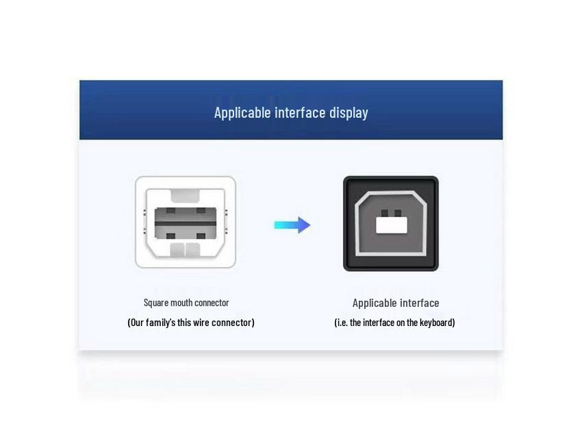Type-C To Square USB Adapter for Electric Piano Printer Interface & MIDI Connection