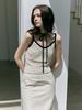 Mouth Crochet Tie Bustier (Cream Ivory)